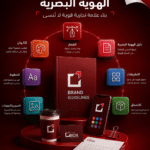 تصميم احترافي يعرض أهم عناصر الهوية البصرية الناجحة للشركات، بما يشمل الشعار والألوان والخطوط وتطبيقات العلامة التجارية، ضمن خدمات لايت بوكس لتصميم الهوية البصرية.